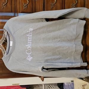 Womens crew neck sweatshirt in gray size large